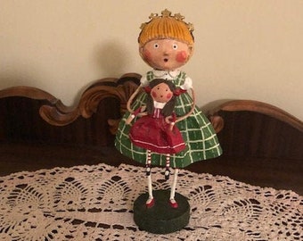 Lori Mitchell Holly/'s New Dolly Christmas Folk Art Collectible Figure