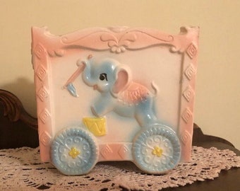 Vintage Circus Elephant Pony Horse Clown Poodle Dog Baby Planter