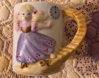 Vintage Cinderella Child's Fairy Tale Story Book Mug Cup