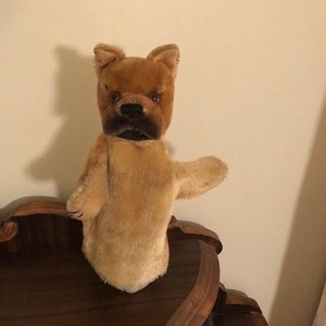 Vintage Steiff Brown Boxer Dog Hand Puppet