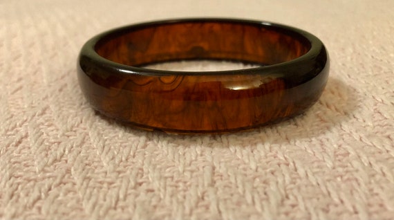 Vintage Root Beer Bakelite Bangle Bracelet - image 4