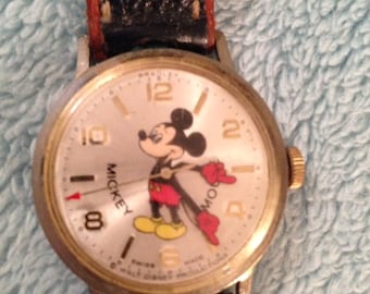 1970's 50 Happy Years Commemorative Series Swiss Made Disney Productions Mickey Mouse Watch
