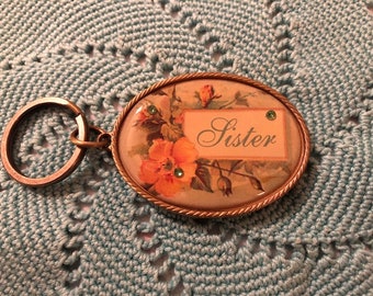 Avon Sweet Sentiment Sister Key Chain in Original Box