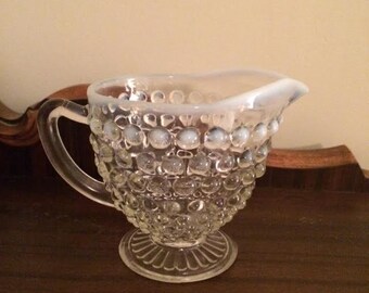 Vintage Fenton Hobnail Creamer Cream Pitcher