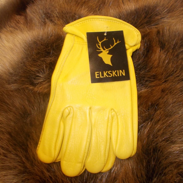 Genuine Elk Skin Glove Very Nice Soft Leather Gloves Comes In Med Lg ex lg 2 xlg 3 xlg