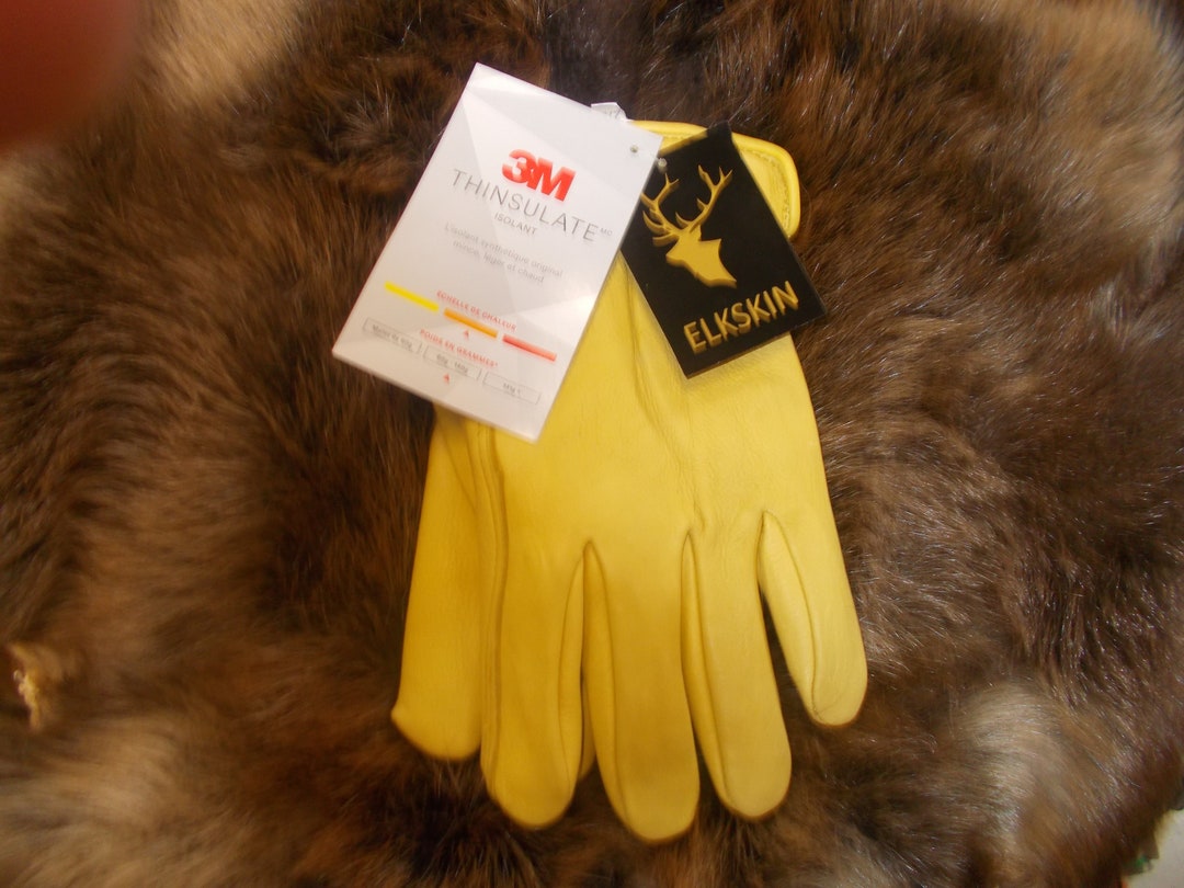 Genuine Lined Elk Skin Glove Very Nice Soft Leather Gloves Comes in Med