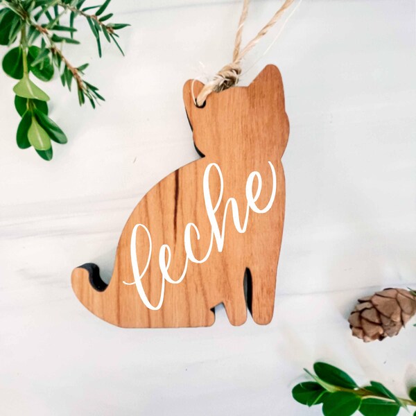 Cat Christmas Ornament, Personalized Pet Christmas Gift, Pet Ornament, Custom Cat Ornament, Cat Memorial Ornament, Kitty Ornament