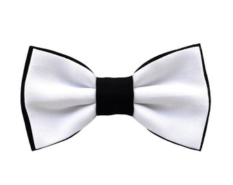 Bow tie for men stylish black and white, gift for man, bow tie for groom, bow tie groomsmen gift,ties grooms, best men,bow tie for gentleman