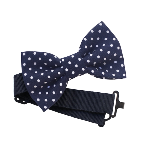 Bow tie for baby boy blue polka dots,pink fuchsia polka dots,midnight blue,gift for child,bow tie for kids baby pageboy,dress ceremony kids