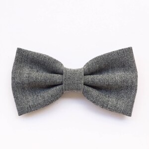 Papillon Da Annodare Grigio Chiaro A Punta Di Diamante Con Motivo Gros Grain P