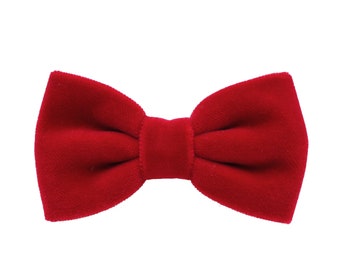 Red velvet bow tie for men's elegant, gift for men,christmas gift, red christmas gift dea for him,bow tie New Year party, winter wedding