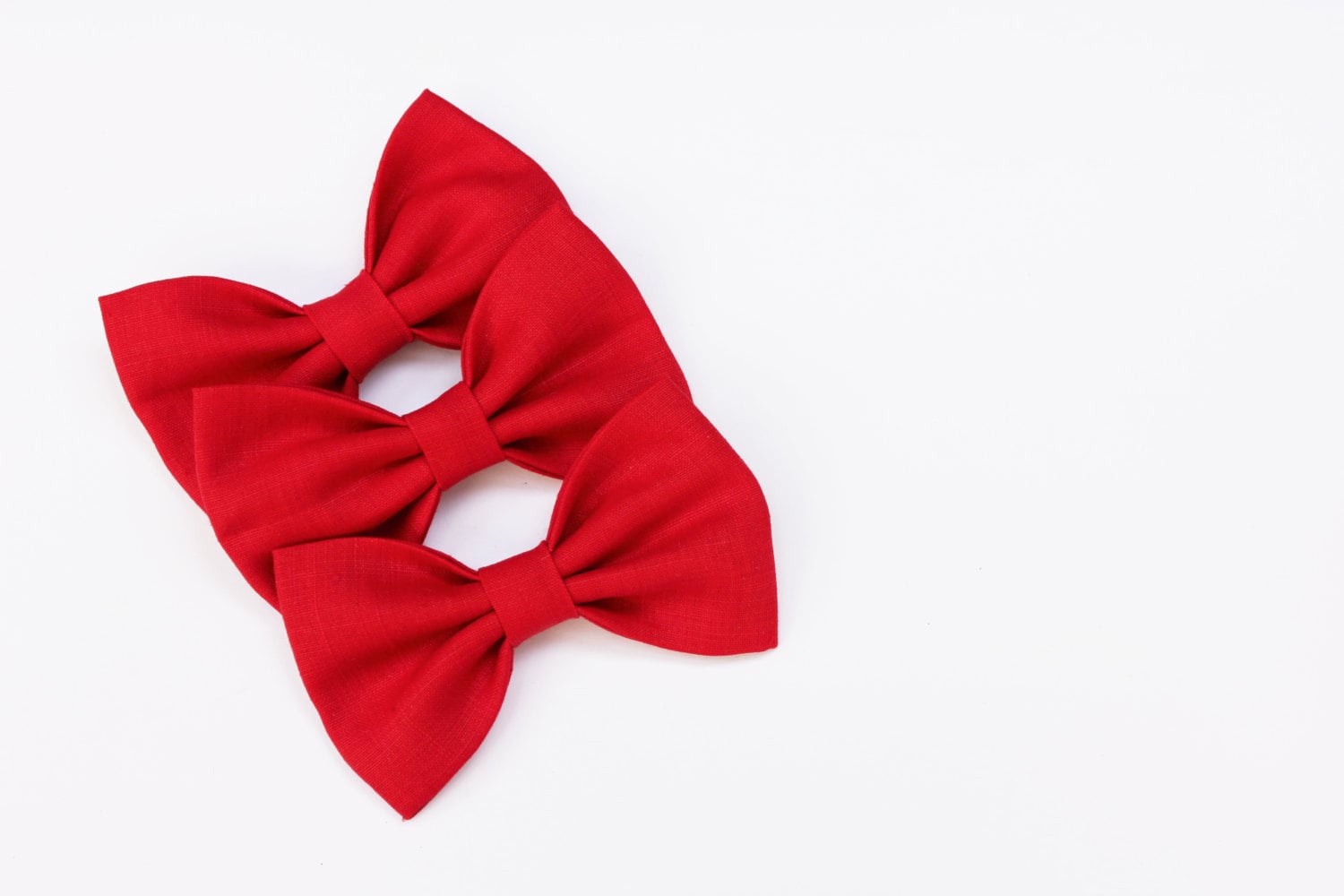 Set 2 Papillon Rosso Regolabile Pre-legato – 47,5 Cm, In Poliestere, Per Matrimoni, Lauree E Feste Formali