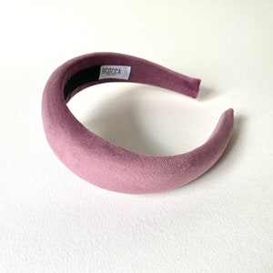 Padded velvet headband for women. Rounded model hair band, elegant velvet headband in various colors, gift idea for Christmas 2022 image 2