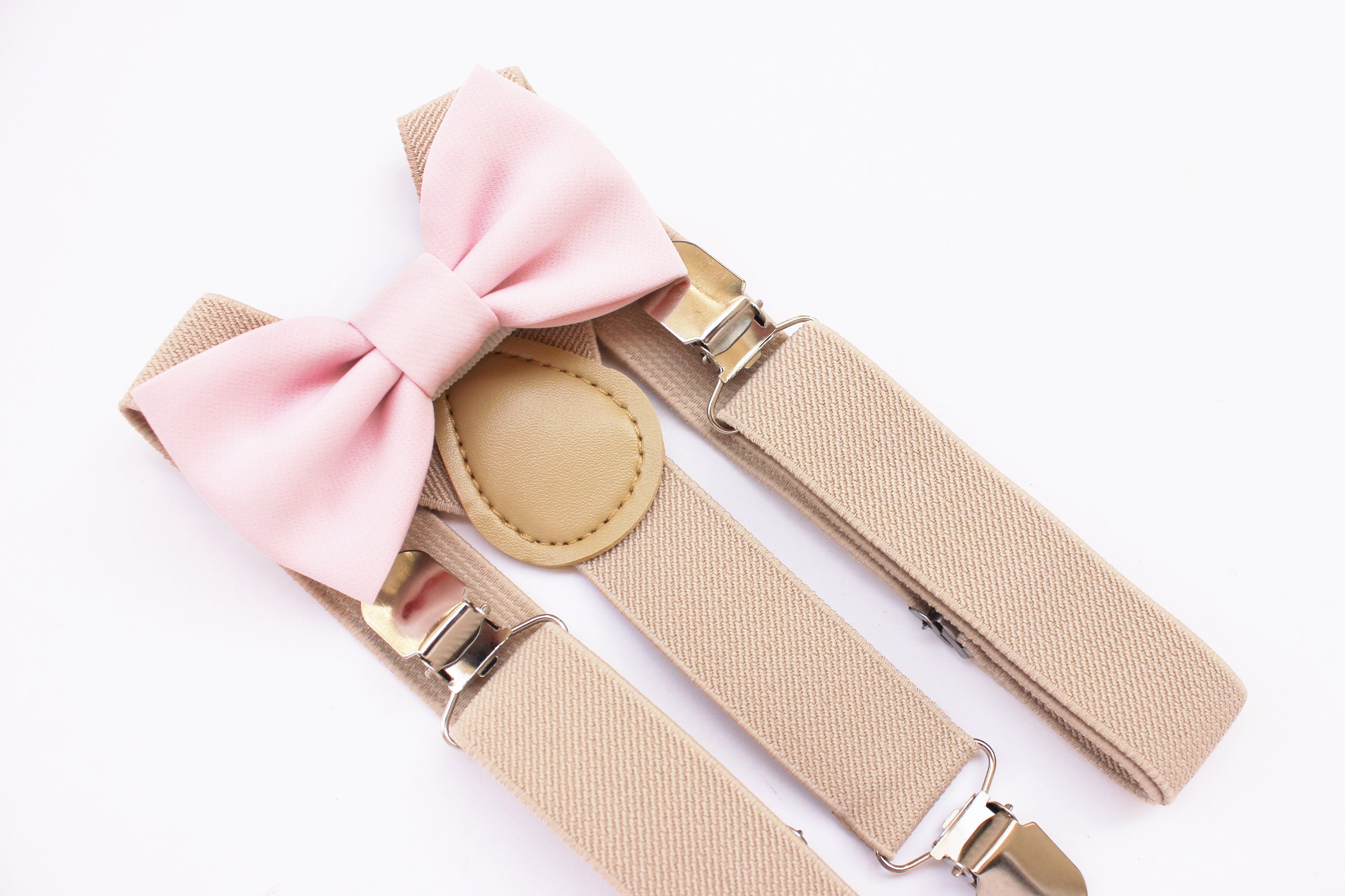 Noeud Papillon Et Bretelles Pour Bebenoeud Papillon Rose Etsy