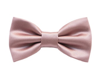 Rose bow tie for men,rose gold bow tie for the groom,groomsmen gift,summer wedding inspiration pink accessories for ceremony elegant style