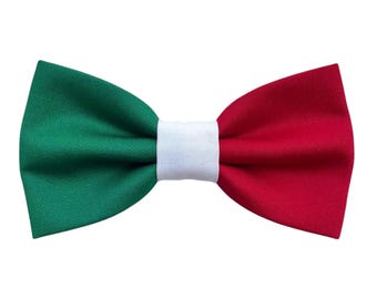 Papillon per uomo verde, bianco e rosso, Farfallino bandiera italiana,idea regalo per ragazzo,bandiera tricolore italiana,nazionale italiana