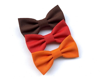 Pajarita naranja, marrón y rojo óxido para hombre, pajarita de algodón para hombre, ceremonia, pajarita para novio, testigos de boda, regalo para hombre