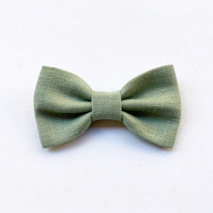 Sage bow tie for baby boy, ceremony bow tie for page boy, sage green themed wedding ceremony 2024, baby fashion, wedding summer 2024 image 3