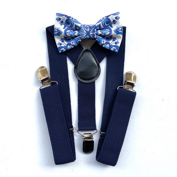 Baby Boy Suspenders and Bow Tie Etsy