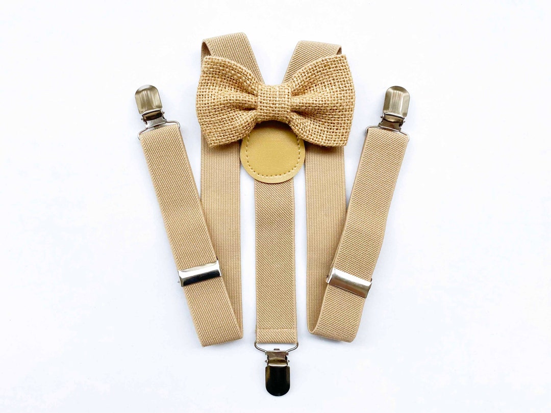 Set Bretelle Con Papillon Per Bambini - Regolabili, Clip Forti, Colore Giallo, Per Occasioni Speciali (1-13 Anni)