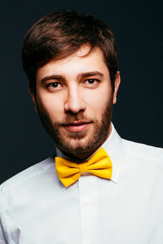 HOT Bow Tie Summer Wedding Clothes Men Yellow Bow Tie For