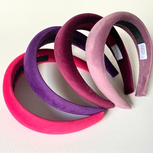Padded velvet headband for women. Rounded model hair band, elegant velvet headband in various colors, gift idea for Christmas 2022 image 6