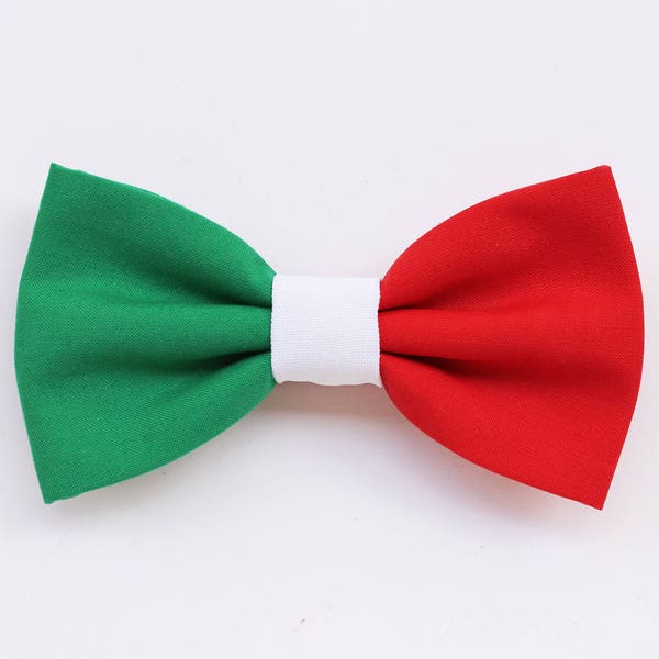 Bow tie for men red,white and green,italian flag bow tie,gift idea for boy,Italian tricolor flag inspiration,Italian national,made in Italy