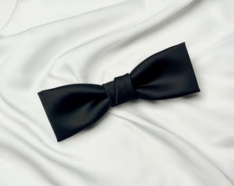 Pajarita negra elegante para hombre, modelo ajustado para esmoquin, pajarita para novio formal, pajarita elegante, ocasiones especiales