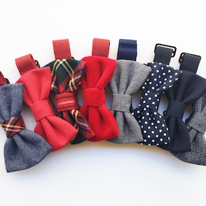 Bow tie for baby boy,red velvet,cotton,tartan wool,jeans,kids tie for boys,gift idea for baby boy outfit,Baby gift idea for christmas 2023