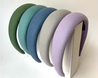 Diadema de algodón para mujer, armonía de colores veraniegos, diadema de algodón. Diadema curvada, idea de regalo femenina, para mujer.