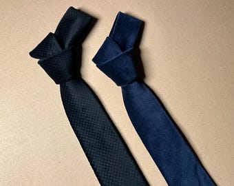 Gravata de veludo preta e azul para homem, gravata elegante, gravatas masculinas, presente para homens, gravata sob medida estilo italiano, moda masculina
