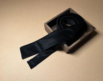 Gravata de veludo preta e azul para homem, gravata elegante, gravatas masculinas, presente para homens, gravata sob medida estilo italiano, moda masculina