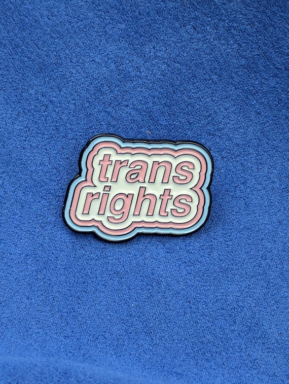 Badge Droits Trans Droits humains drapeau fierté, Pin's émail militant LGBTQIA, Égalité des genres