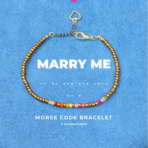 Morsekodarmband "Marry me" lesbisk flagga, diskret queer pride, kärlek, personligt meddelande