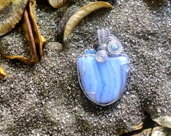 Chalcedony Pendant in Sterling Silver
