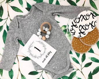 BABY MILESTONE CARDS - Botanical