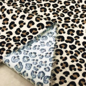 100% Cotton fabric with leopard pattern fabric, soft cotton fabric, comfortable fabric, fabric by the yard