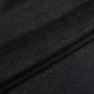 Black color jacquard fabric, thicken fabric, jacket dress fabric, wedding fabric, by the yard