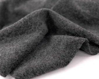 Tiefgrauer Wollstoff, weicher 90% Wollstoff für Herbst- und Wintermäntel