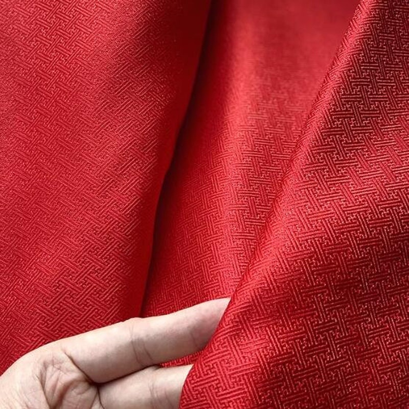 Red/Gold Broacade Fabric main image 0