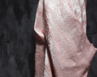 Tejido jacquard color rosa, tejido jacquard de moda, tejido cortado a medida