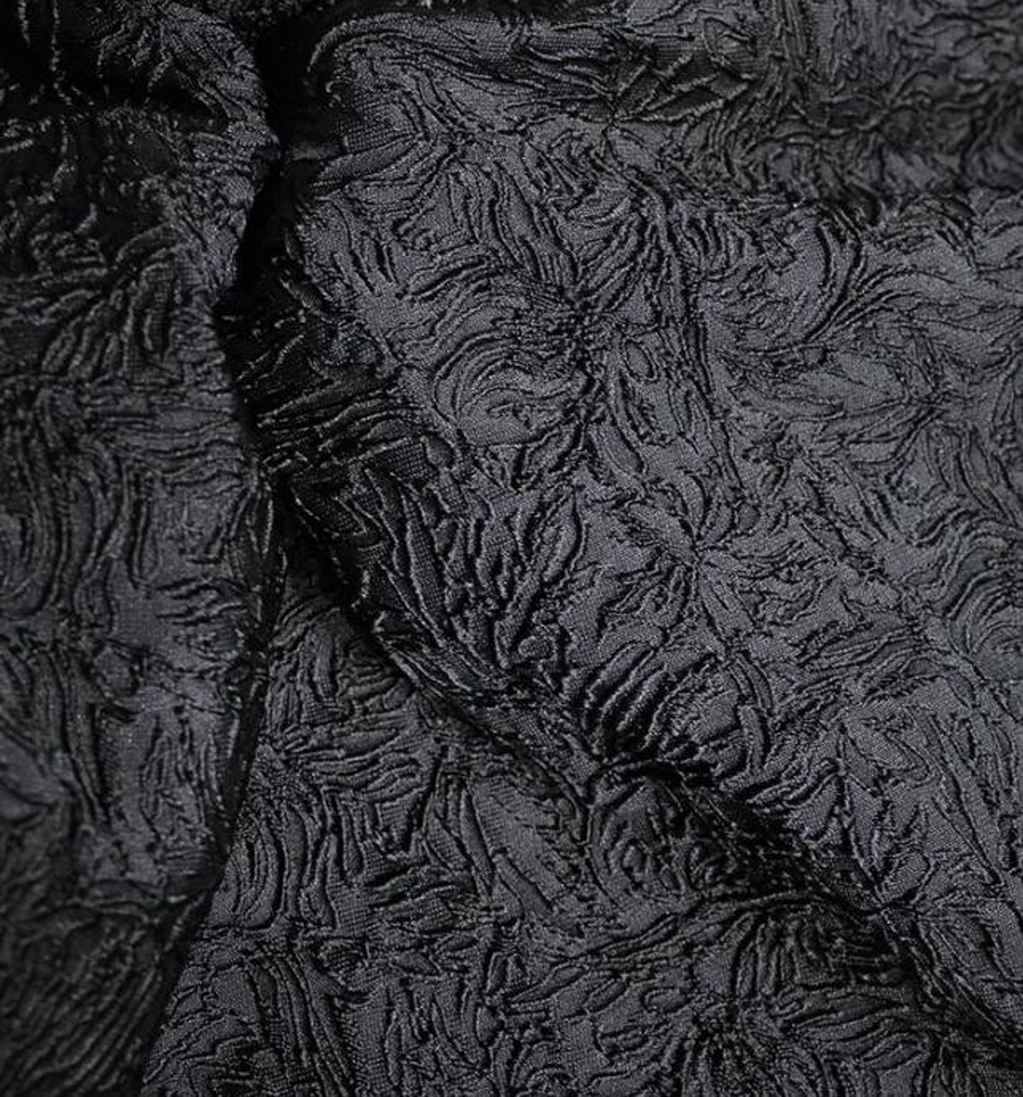 30%off-black Color Jacquard Fabric, 3D Relief Texture Jacquard Fabric ...