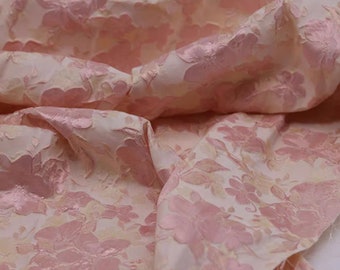 Tela floral suave, tela jacquard con relieve rosa, tela cheongsam, tela para ropa, bricolaje hecho a mano,