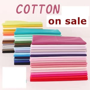 Sale, 50 color 100% pure color combed cotton fabric, summer dress fabric, by the yard