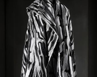 Black grey color jacquard fabric, fashion jacquard,by the yard