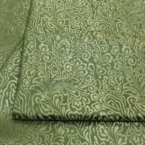Grass green brocade fabric, jacquard fabric, jacket dress fabric, fabric by the yard