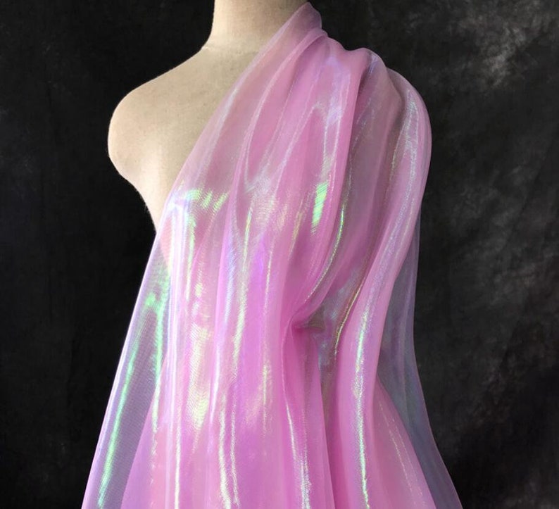 Colorful Gauze Fabric Pink Organza Fabric Gradient Organza Etsy