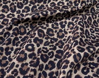 100%Cotton fabric, brown leopard fabric,