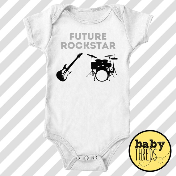 Future Rockstar Stars Design Funny Cute Newborn Toddler Baby Bib