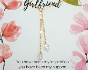 Girlfriend and Touching Message Sweet Gifts for Girlfriends with Romantic Comes with Gift Box and Pouch Pearl /& Diamond Necklaces